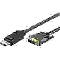 Goobay DisplayPort / DVI Anschlusskabel 2.00 m vergoldete Steckkontakte Schwarz [1x DisplayPort Stecker - 1x DVI-Stecker 24+1pol.]