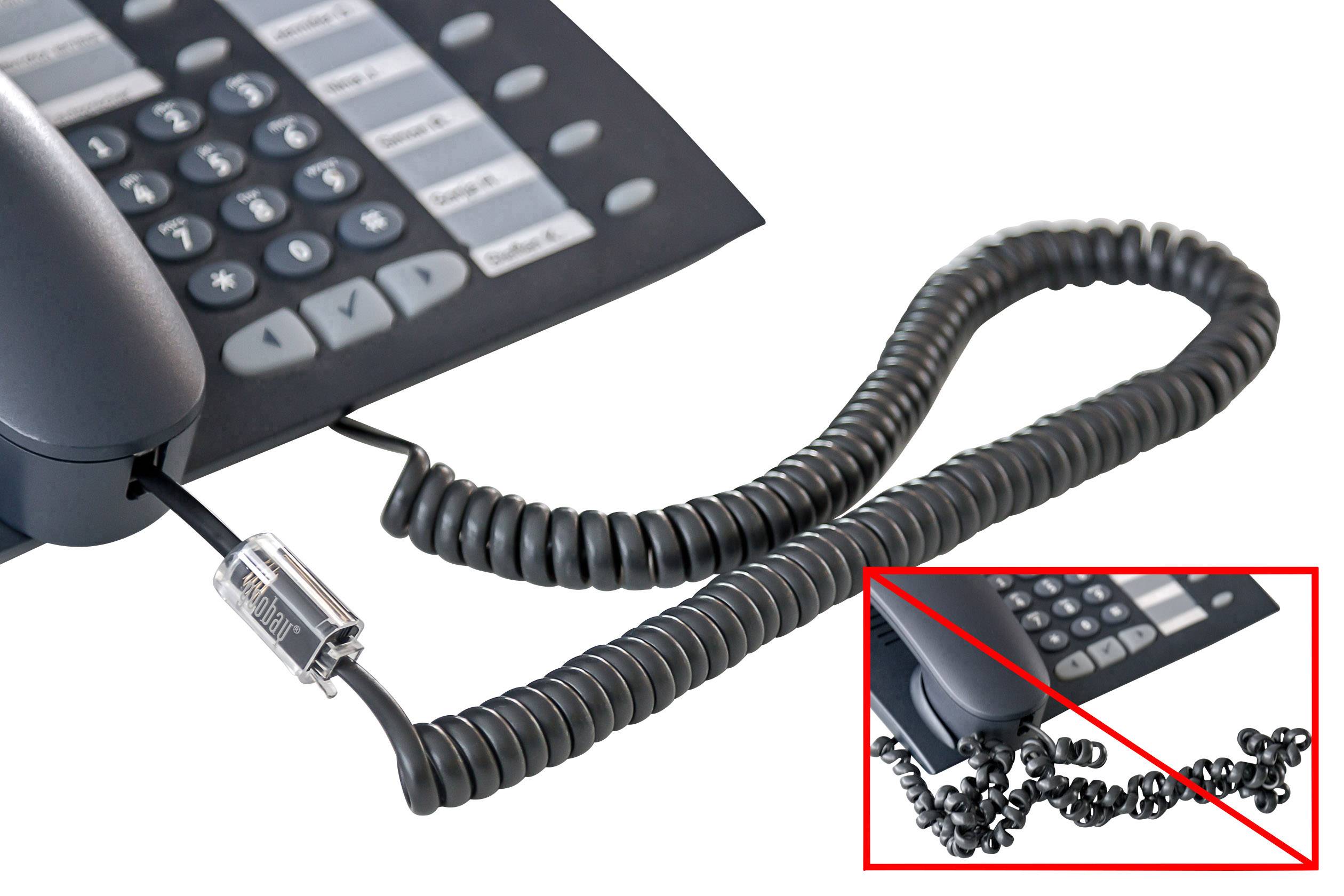 WENTRONIC - goobay - Kabel-Organizer - Schwarz, durchsichtig