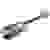 Goobay Kabel-Entzwirler Adapter [1x RJ10-Stecker 4p4c - 1x RJ10-Buchse 4p4c] 0.03m Schwarz, Transparent