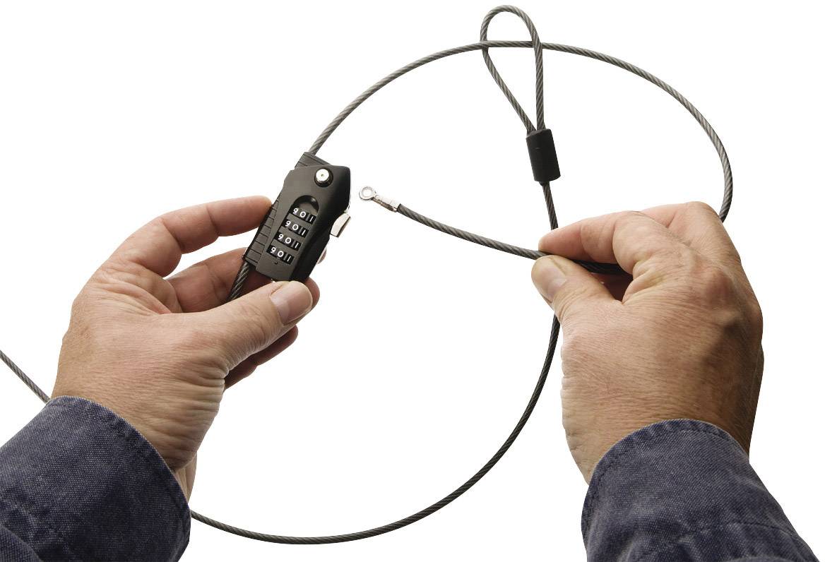 Burg Wächter 29830 Kabelschloss Silber Zahlenschloss