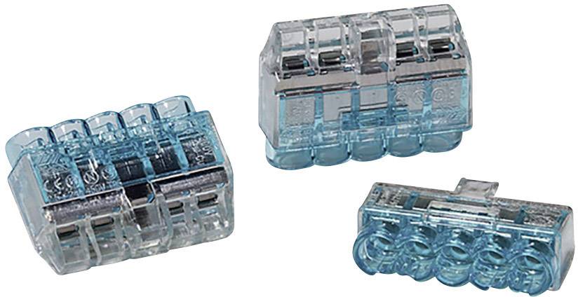 HellermannTyton 148-90039 HCPM-5 Verbindungsklemme flexibel: 1-2.5 mm² starr: 0.5-2.5 mm² Polzahl: 5 1 St. Blau