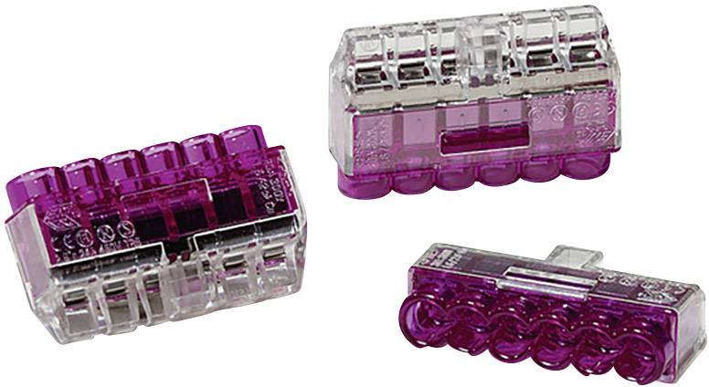 HellermannTyton 148-90040 HCPM-6 Verbindungsklemme flexibel: 1-2.5mm² starr: 0.5-2.5mm² Polzahl: 6 Violett