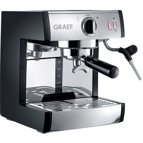 Graef Pivalla EU Espressomaschine mit Siebträger Edelstahl 1410 W mit Milchaufschäumdüse