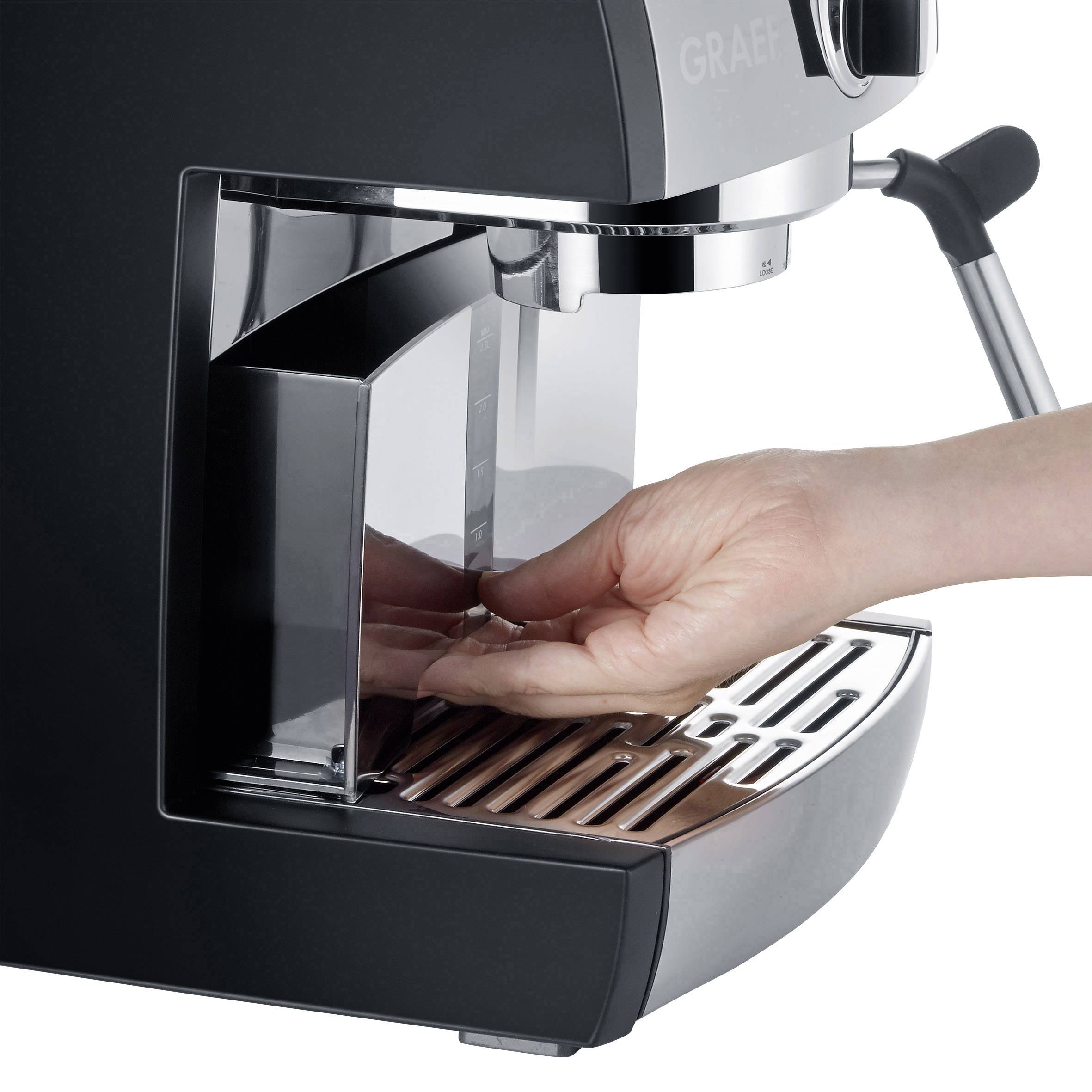 Graef Pivalla EUSET Espressomaschine mit Siebträger Edelstahl 1410 W mit Milchaufschäumdüse