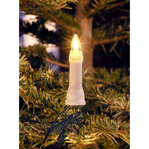 Konstsmide 1015-020 Weihnachtsbaum-Beleuchtung Kerze Außen netzbetrieben Anzahl Leuchtmittel 45 LED Warmweiß Beleuchtete Länge: 35.2 m