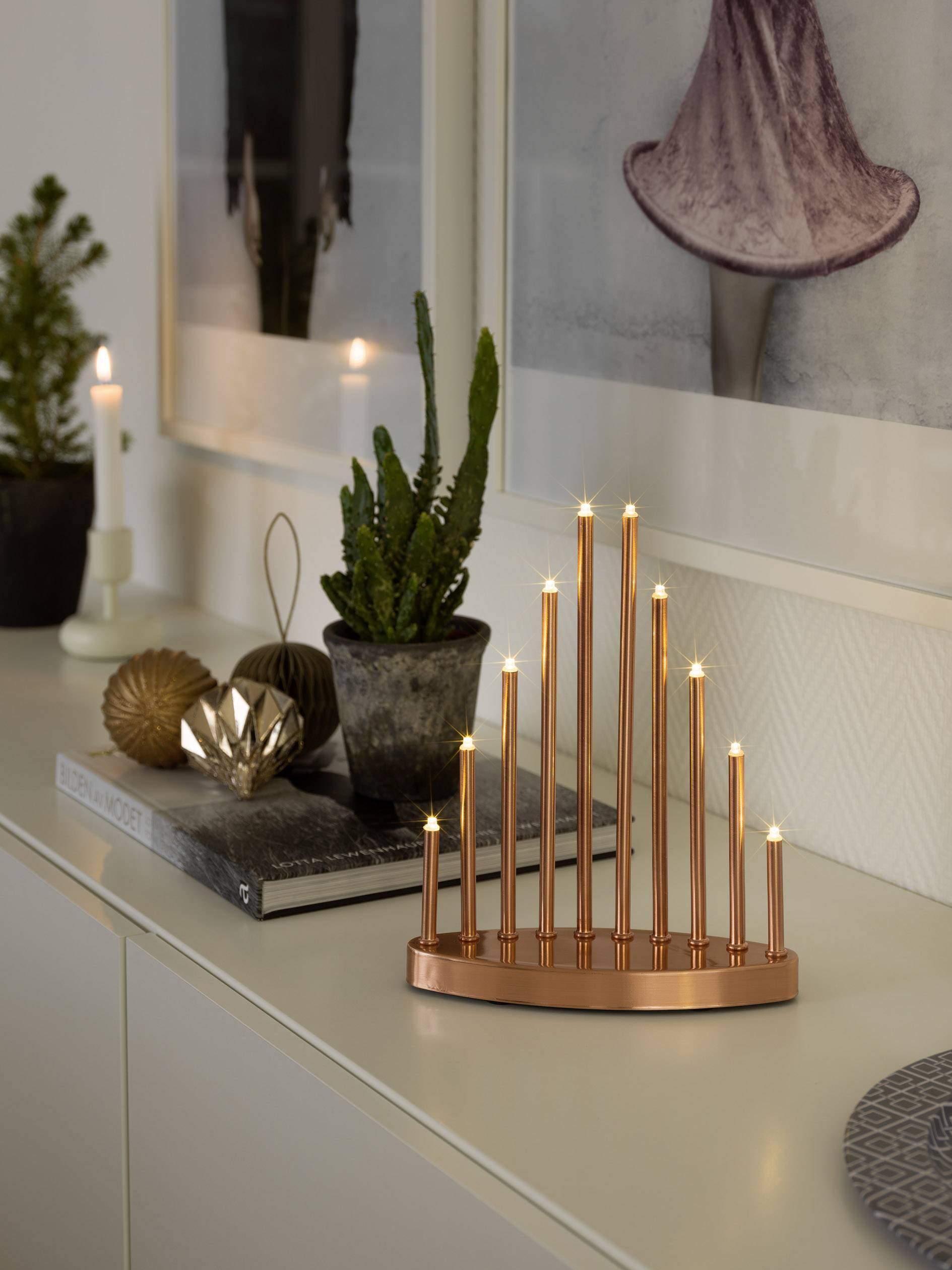 Konstsmide 2401-600TR Lichtbogen Warmweiß LED Kupfer