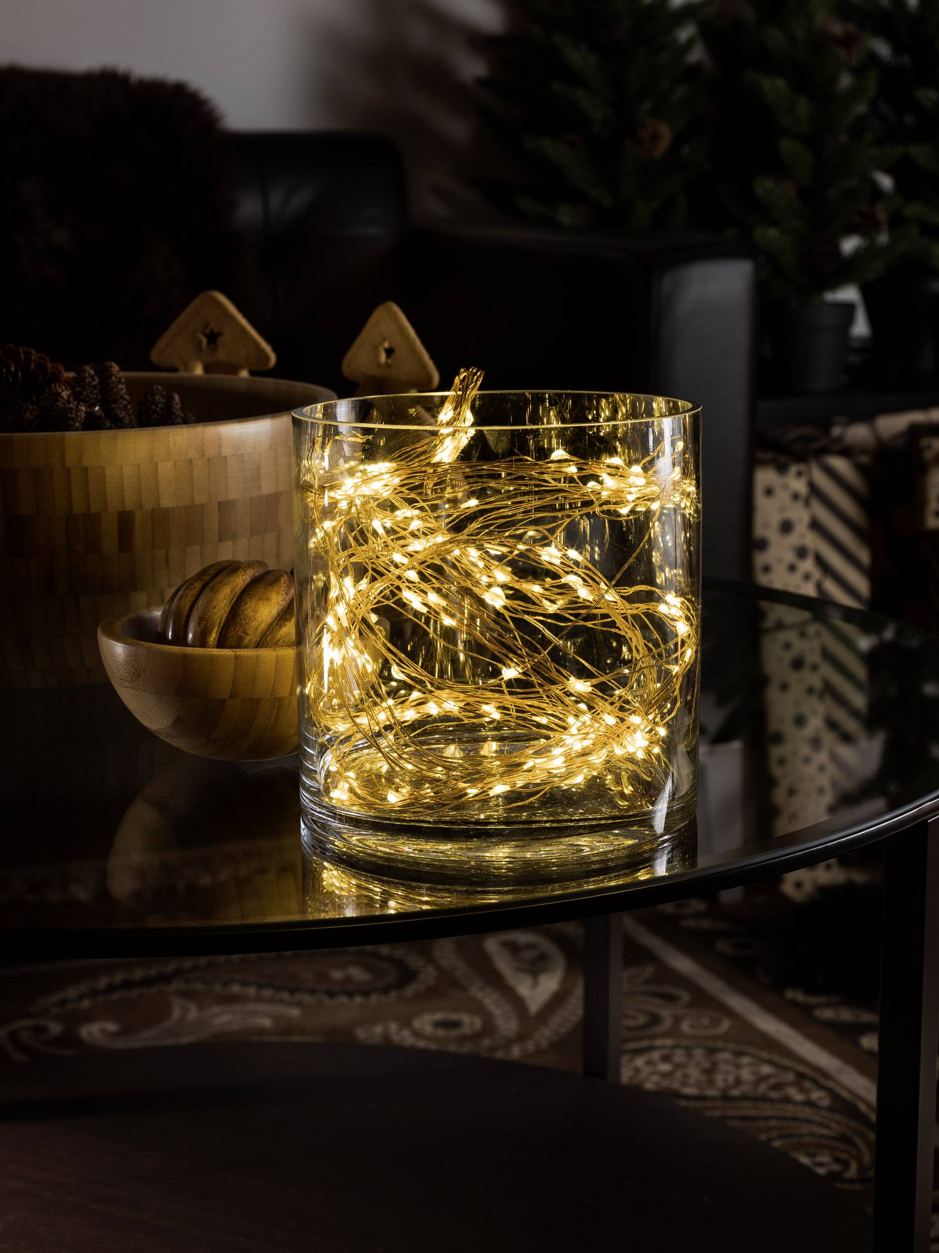 Konstsmide 6382-180 LED-Lametta Tropfen Warmweiß LED Transparent