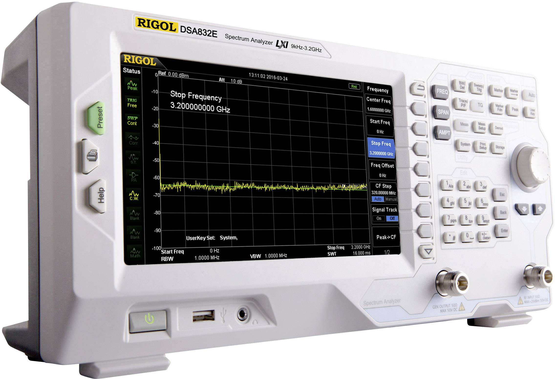 Rigol DSA832E-TG Werksstandard (ohne Zertifikat)