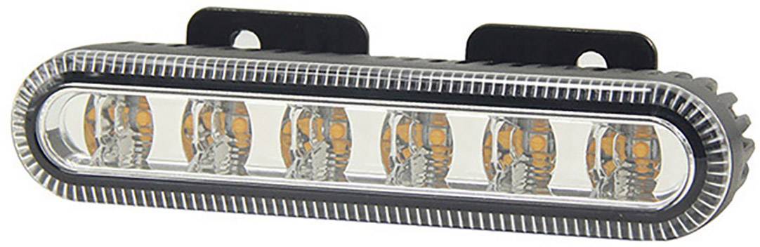 LED-Lichtleiste mit sechseckigen Leuchten, schwarz gerahmt, zur Verwendung als Tagfahrlicht oder Zusatzbeleuchtung.