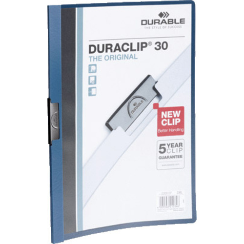 Durable Dossier relié DURACLIP 30 - 2200 220007 DIN A4 bleu foncé