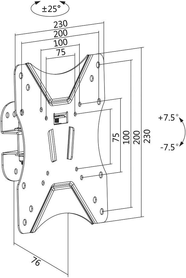LogiLink BP0006 TV-Wandhalterung 58,4 cm (23") - 106,7 cm (42") Neigbar, Schwenkbar
