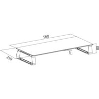 LogiLink BP0027 Monitor-Erhöhung Höhen-Bereich: 8cm (max) Aluminium, Klar, Weiß LogiLink BP0027 Monitor-Erhöhung Höhen-Bereich: 8cm (max) Aluminium, Klar, Weiß