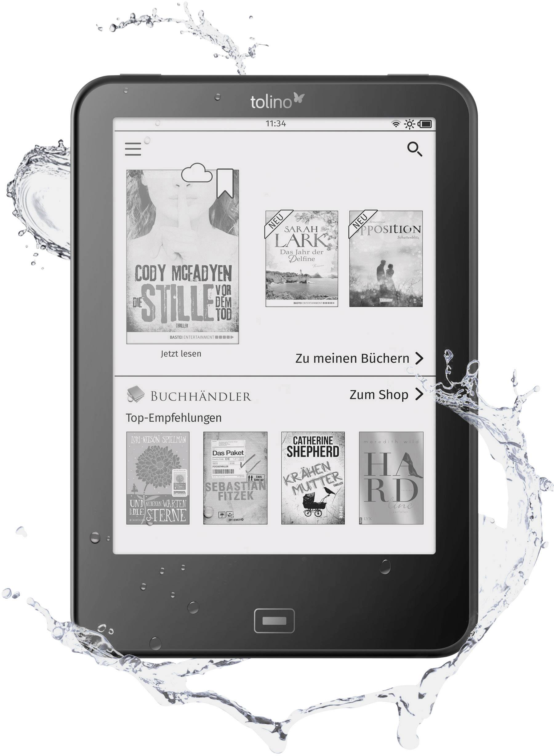 Tolino Vision 4 HD eBook-Reader 15.2cm (6 Zoll) Schwarz