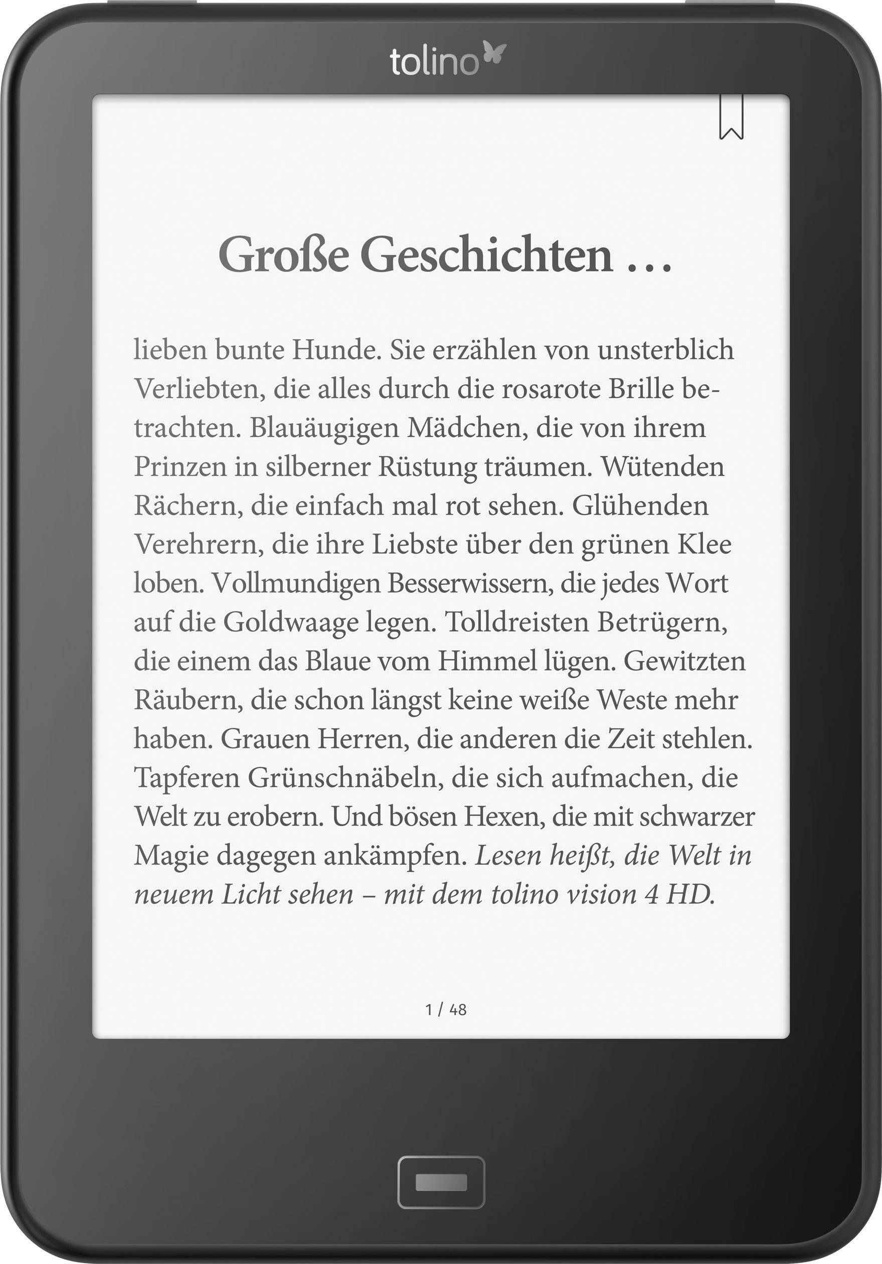 Tolino Vision 4 HD eBook-Reader 15.2cm (6 Zoll) Schwarz
