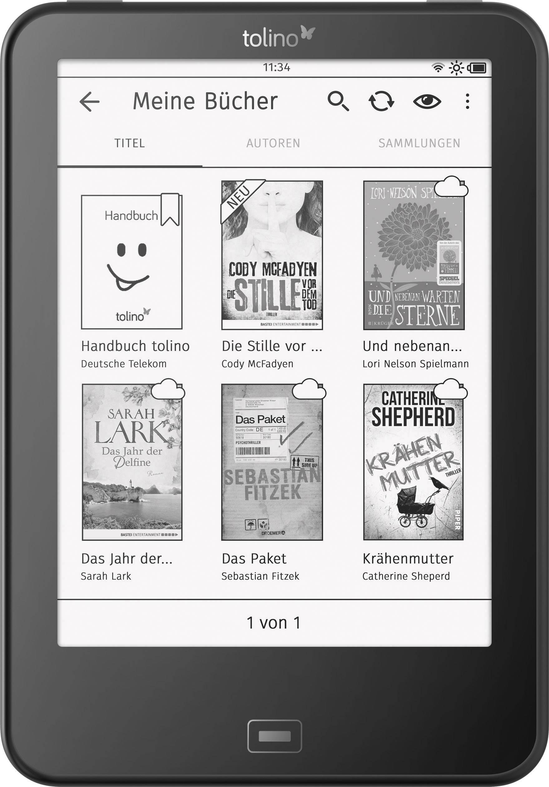 Tolino Vision 4 HD eBook-Reader 15.2 cm (6 Zoll) Schwarz