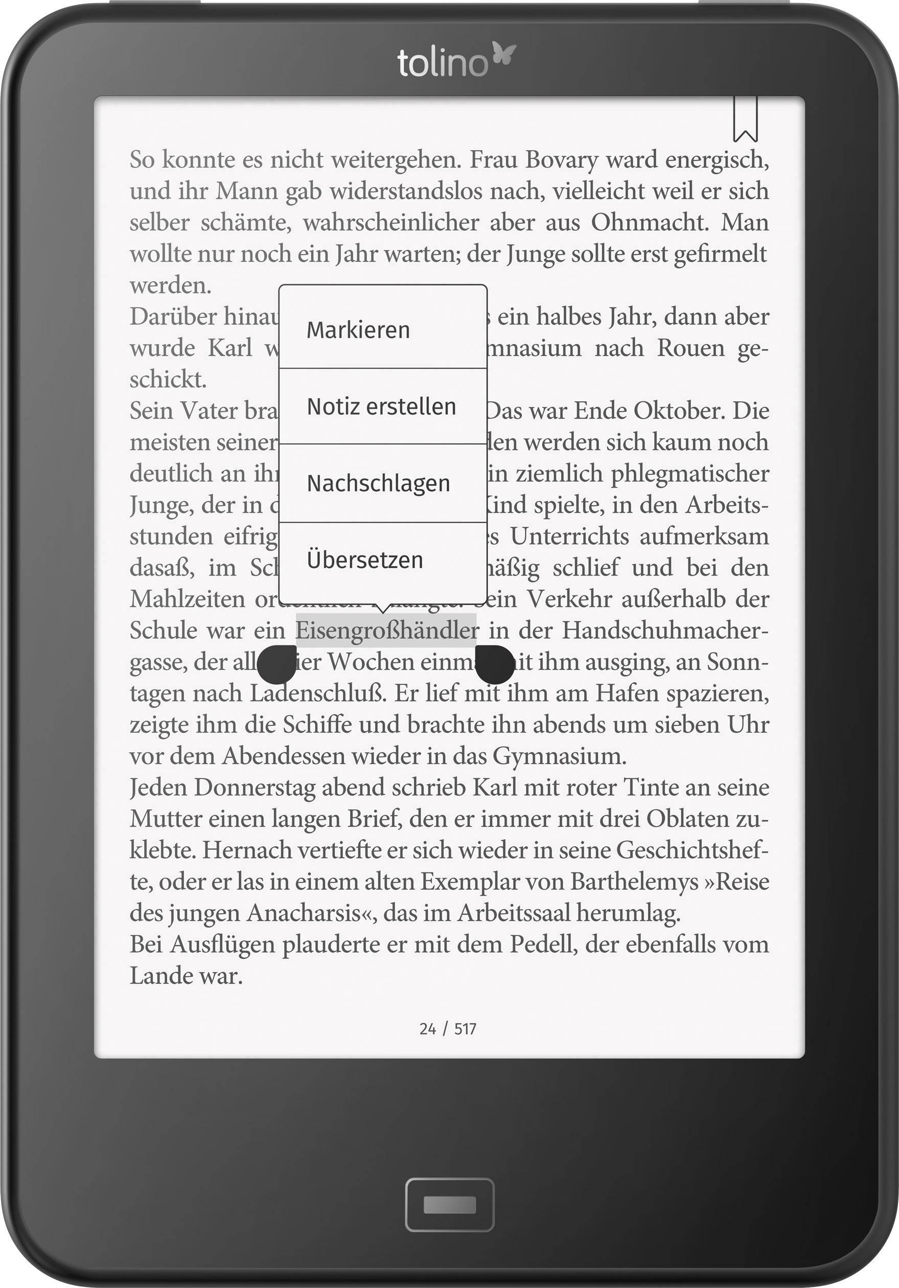 Tolino Vision 4 HD eBook-Reader 15.2cm (6 Zoll) Schwarz