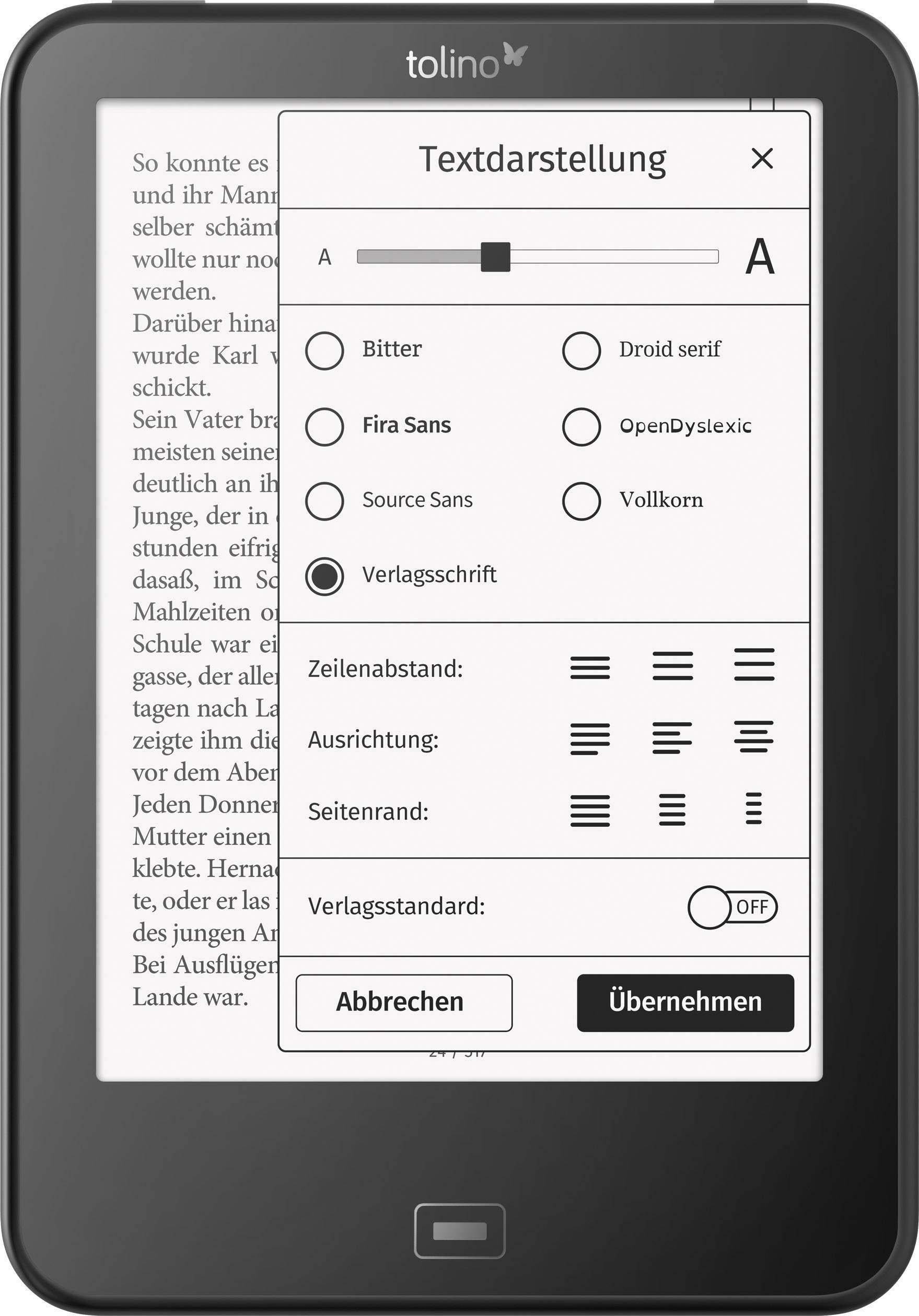 Tolino Vision 4 HD eBook-Reader 15.2cm (6 Zoll) Schwarz