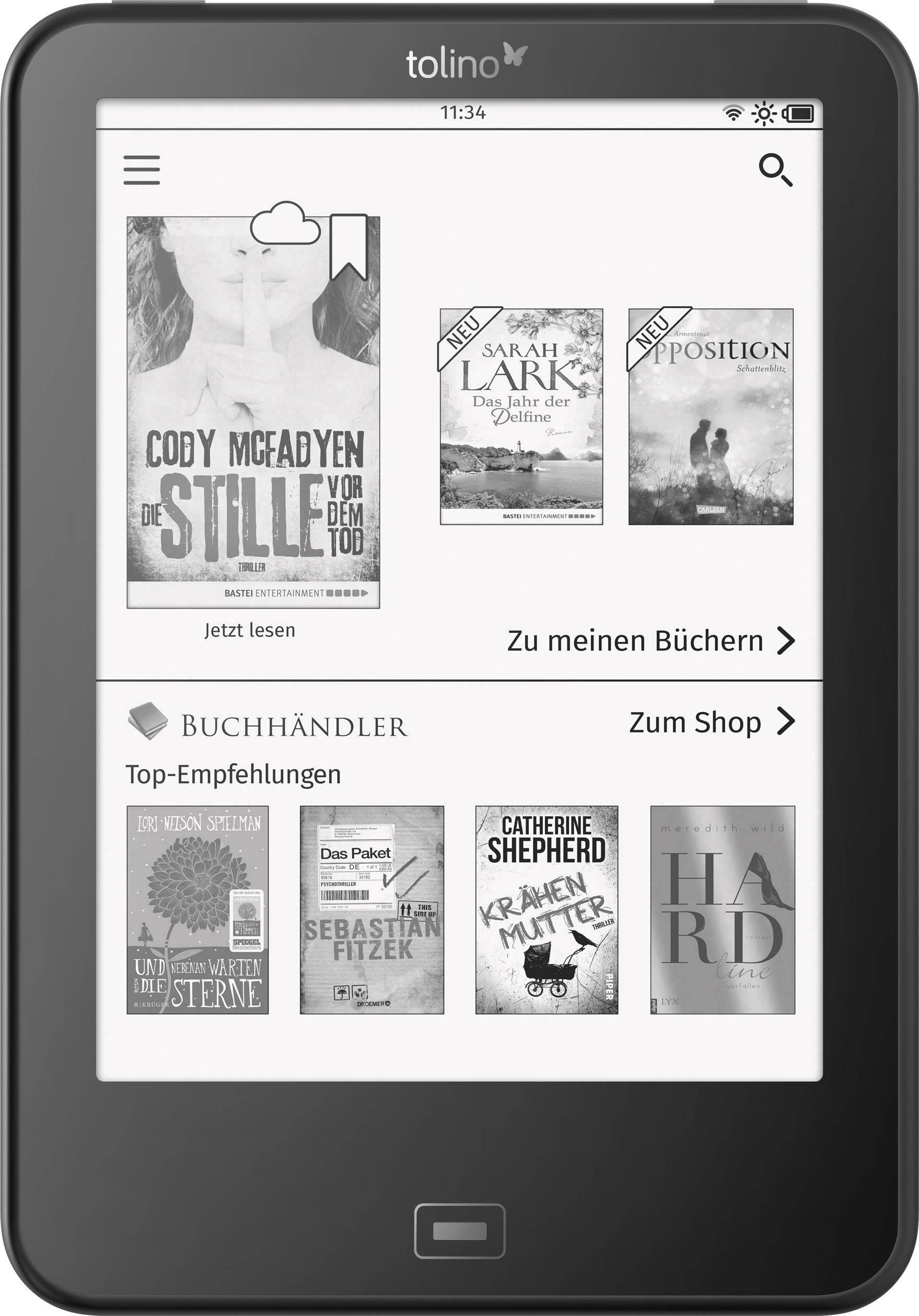 Tolino Vision 4 HD eBook-Reader 15.2 cm (6 Zoll) Schwarz