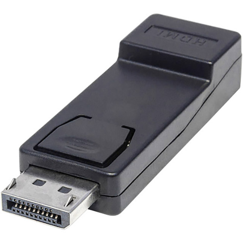 Manhattan 151993 DisplayPort Adapter [1x DisplayPort Stecker - 1x HDMI-Buchse] Schwarz UL-zertifiziert, vergoldete Steckkontakte