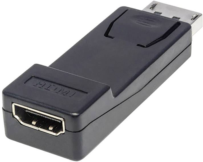 Manhattan 151993 DisplayPort Adapter [1x DisplayPort Stecker - 1x HDMI-Buchse] Schwarz UL-zertifiziert, vergoldete Steckkontakte