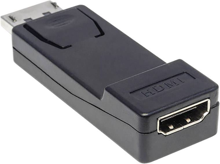 Manhattan 151993 DisplayPort Adapter [1x DisplayPort Stecker - 1x HDMI-Buchse] Schwarz UL-zertifiziert, vergoldete Steckkontakte