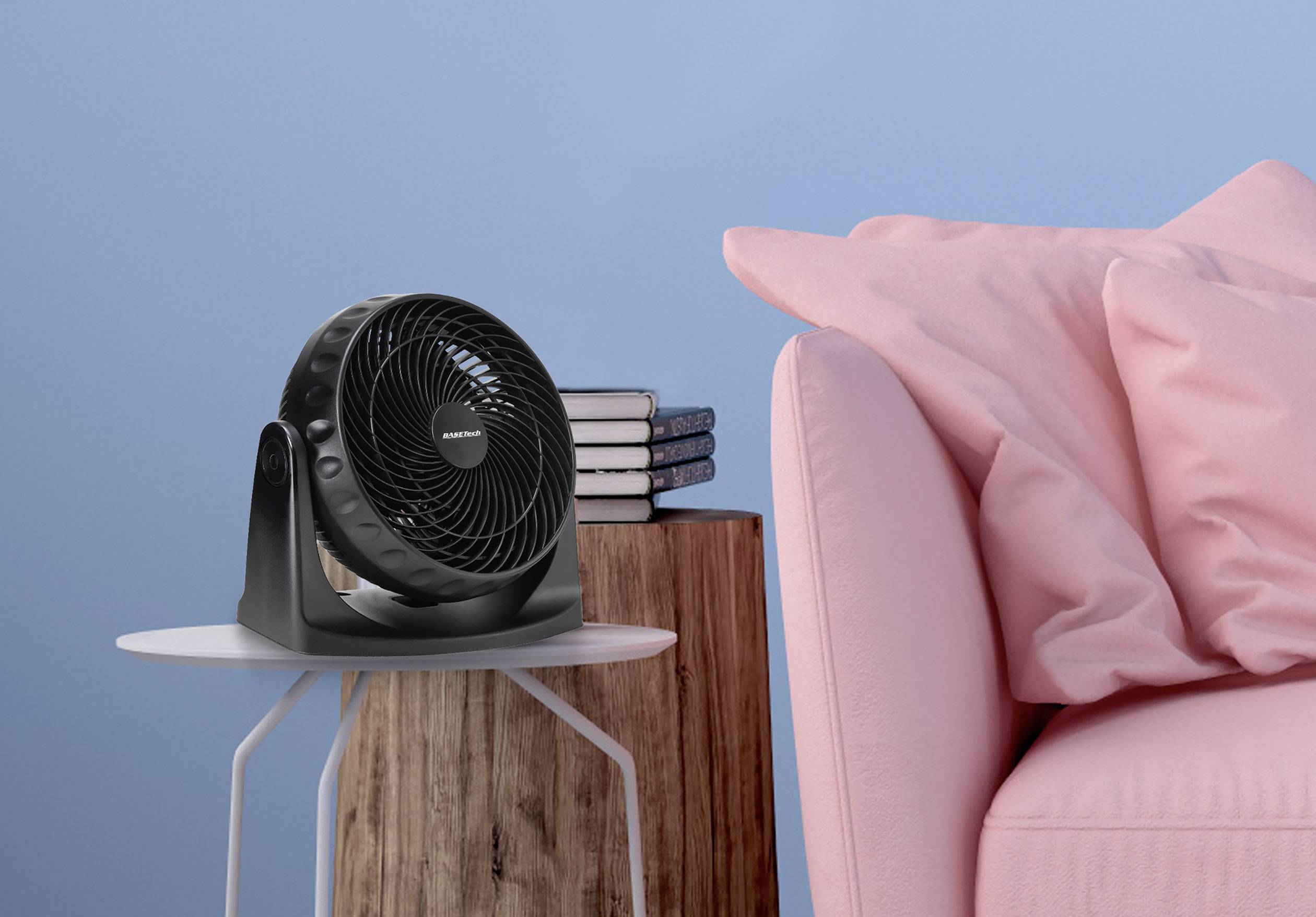 Basetech AF-20A Tischventilator 30W (Ø x H) 18cm x 26cm Schwarz
