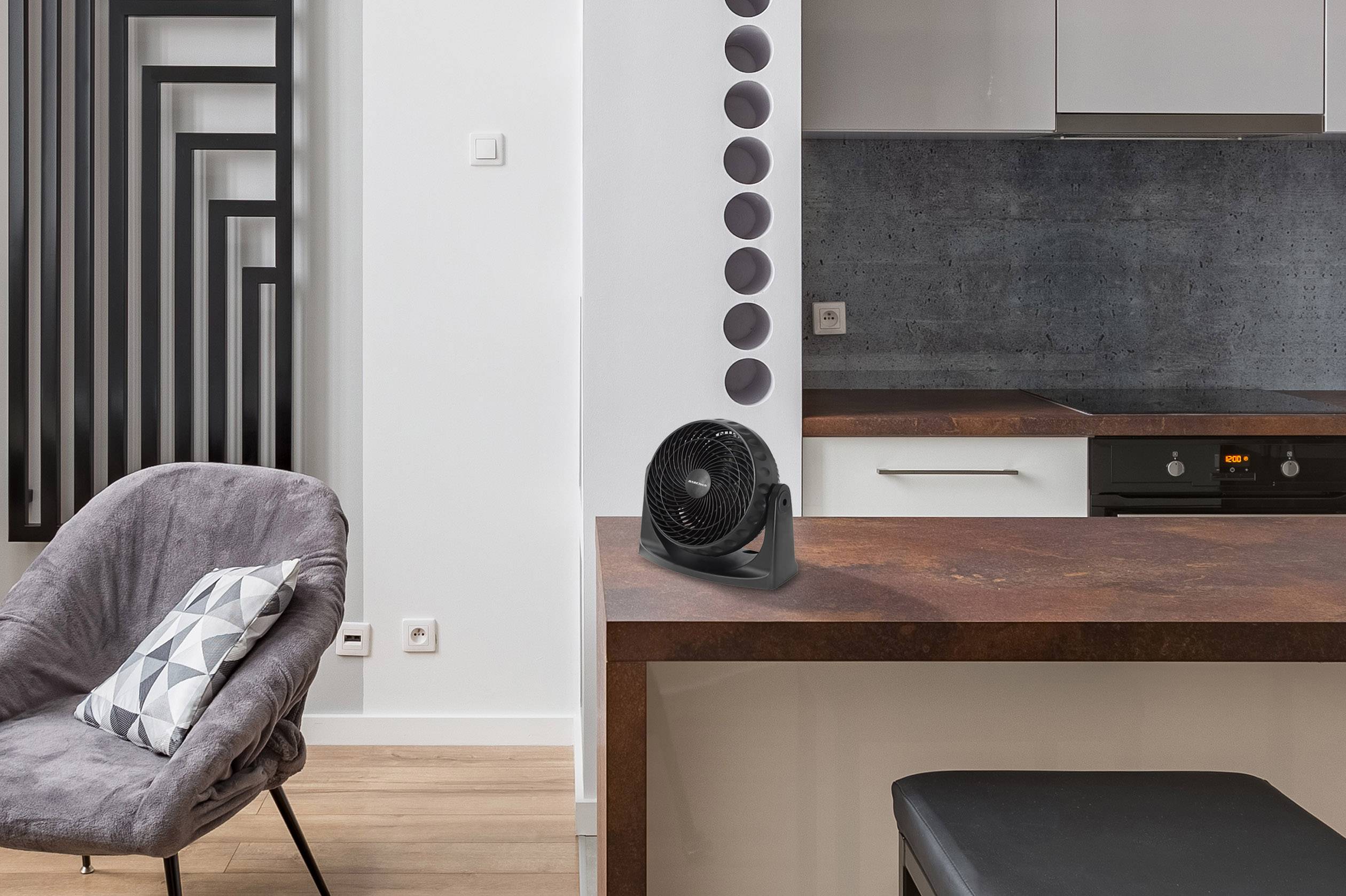 Basetech AF-20A Tischventilator 30W (Ø x H) 18cm x 26cm Schwarz