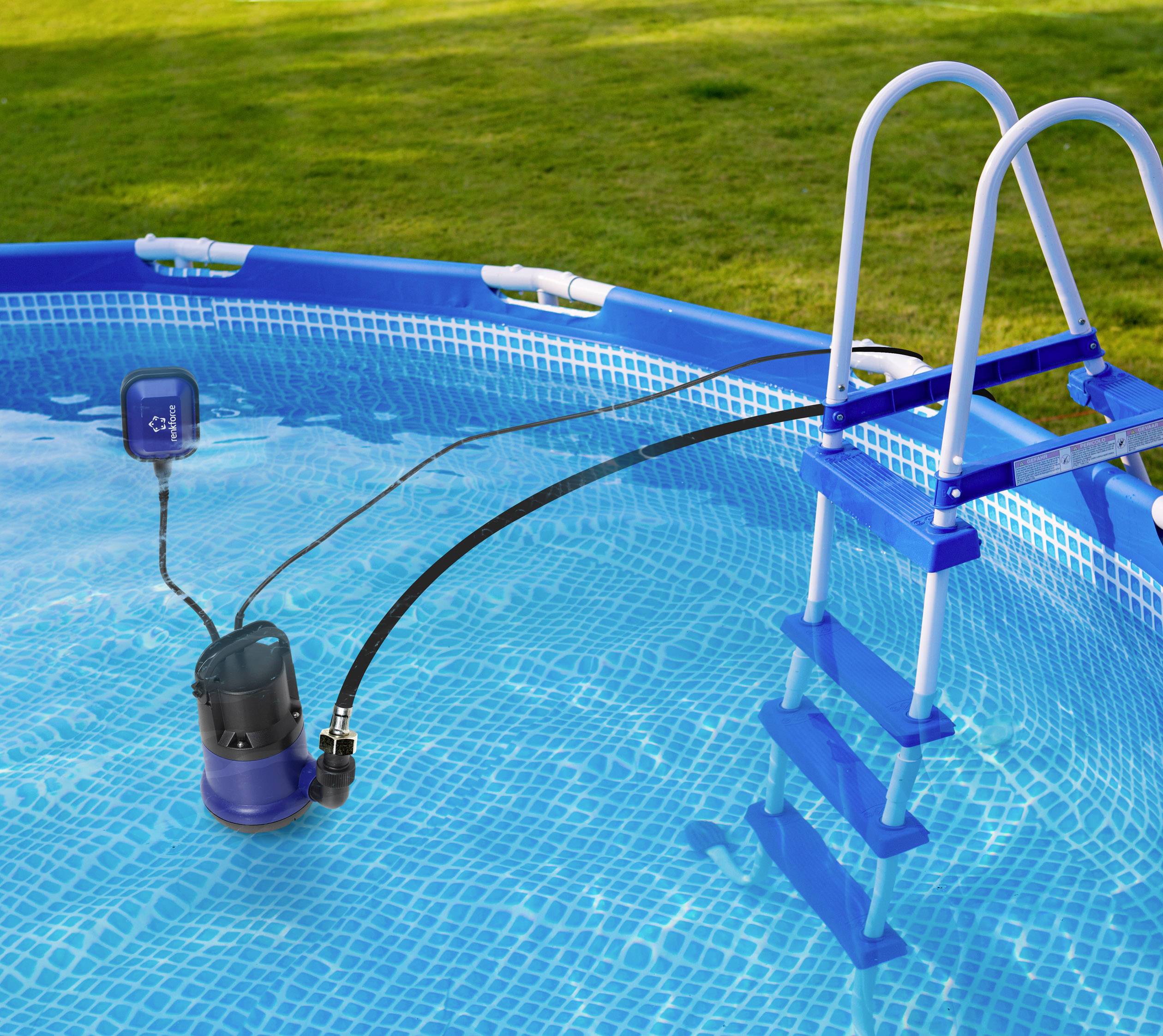 Renkforce 1519492 Klarwasser-Tauchpumpe mit Schutzkontaktstecker 6000 l/h 6m