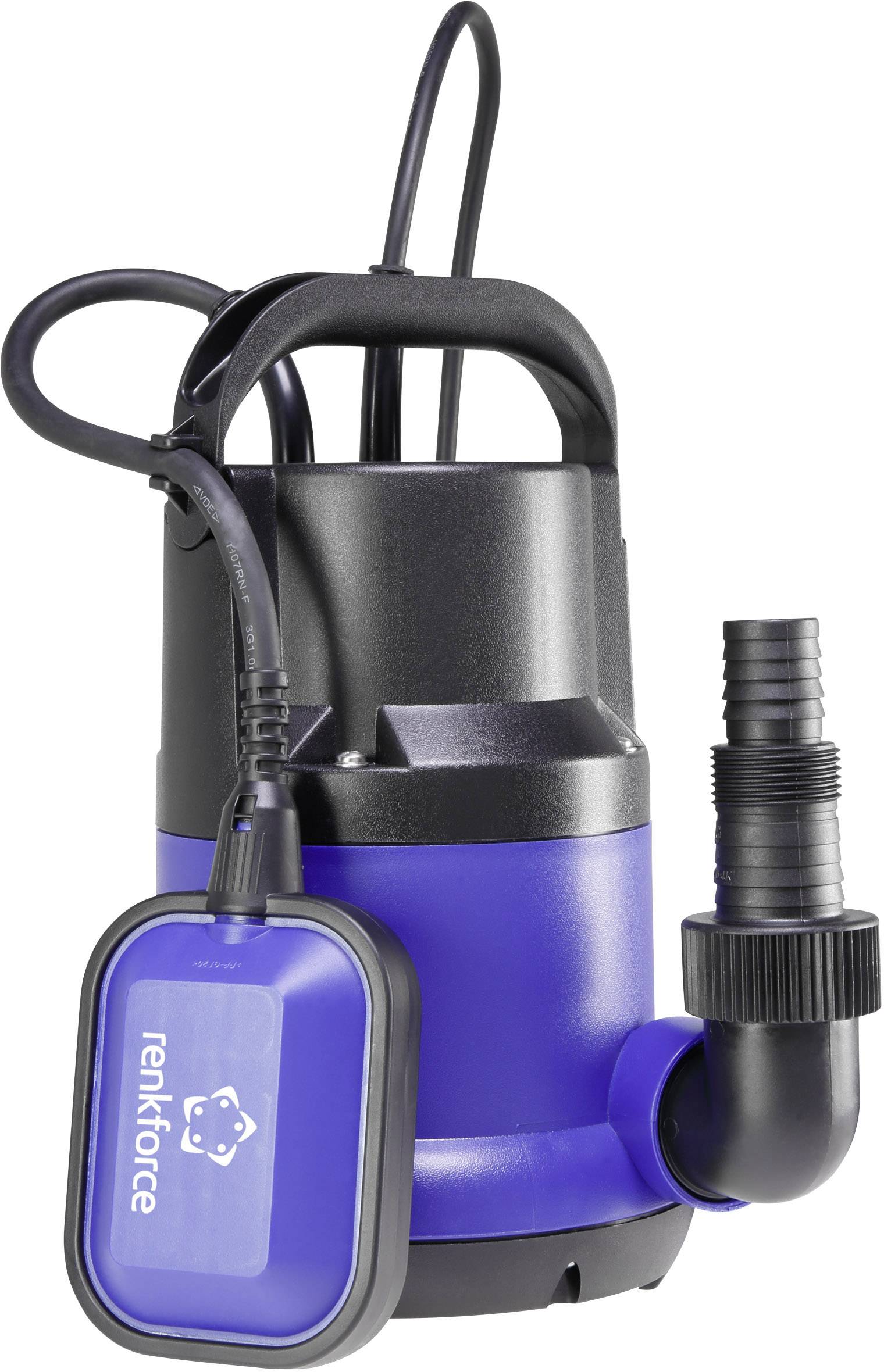 Renkforce 1519492 Klarwasser-Tauchpumpe mit Schutzkontaktstecker 6000 l/h 6m