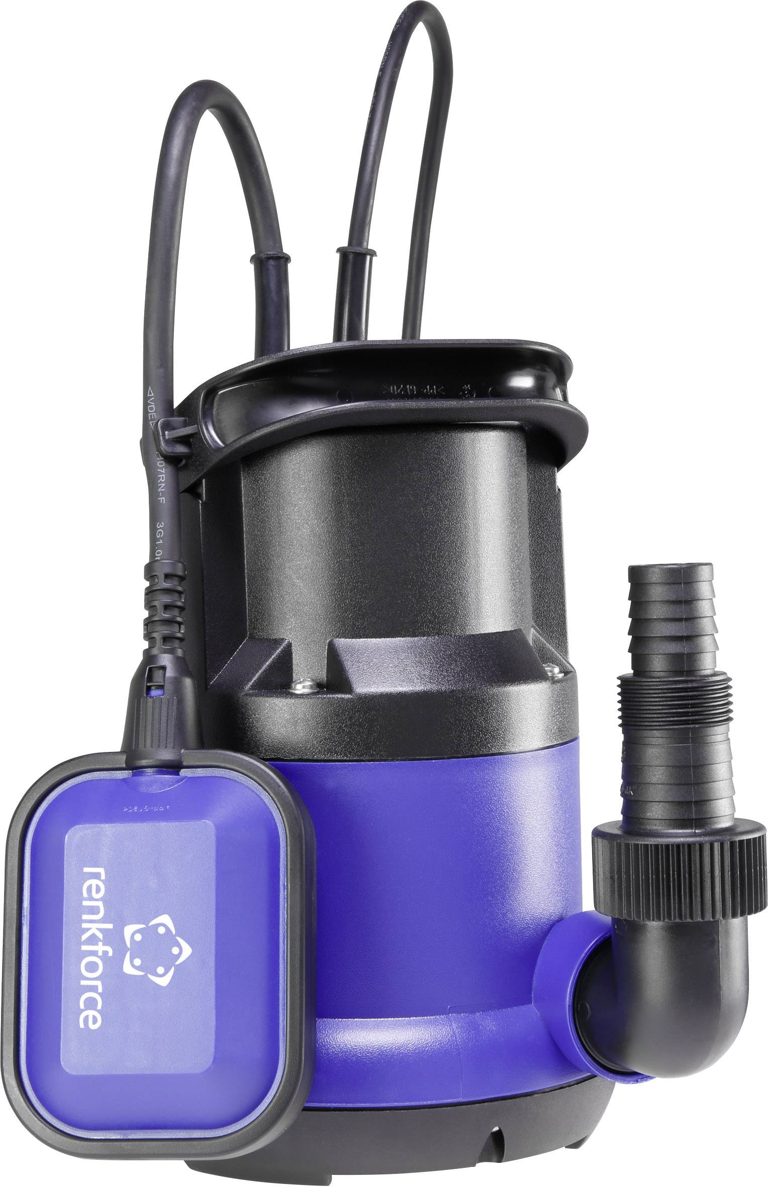 Renkforce 1519492 Klarwasser-Tauchpumpe mit Schutzkontaktstecker 6000 l/h 6m