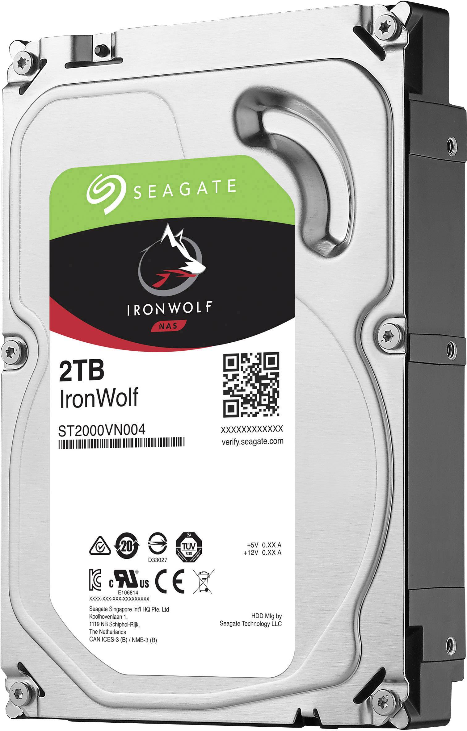 Seagate IronWolf™ 2 TB Interne Festplatte 8.9 cm (3.5 Zoll) SATA III ST2000VN004 Bulk