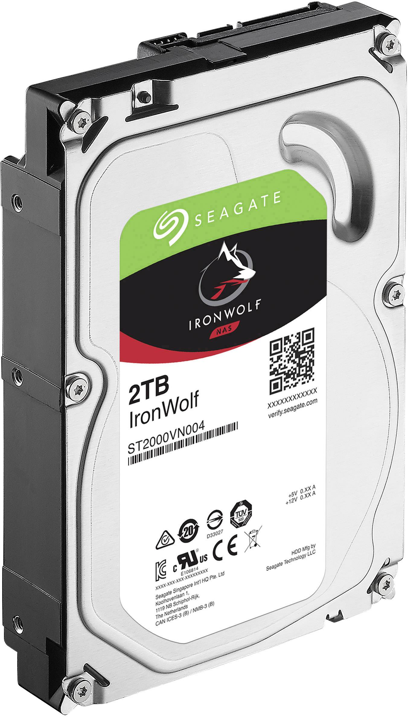 Seagate IronWolf™ 2 TB Interne Festplatte 8.9 cm (3.5 Zoll) SATA III ST2000VN004 Bulk