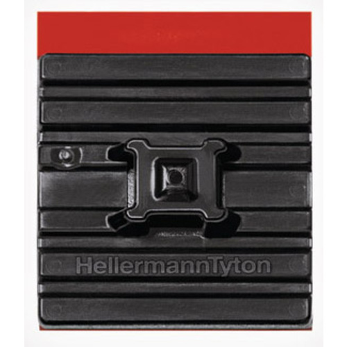 Embase de fixation HellermannTyton FMB4APT-I-PA66HS-BK 151-01527 noir autocollant base flexible, 4 voies