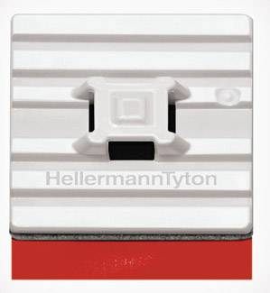 HellermannTyton FMB4APT-I-PA66HS-WH Befestigungssockel selbstklebend 151-01528 flexibler Sockel, 4fach einfädeln Weiß