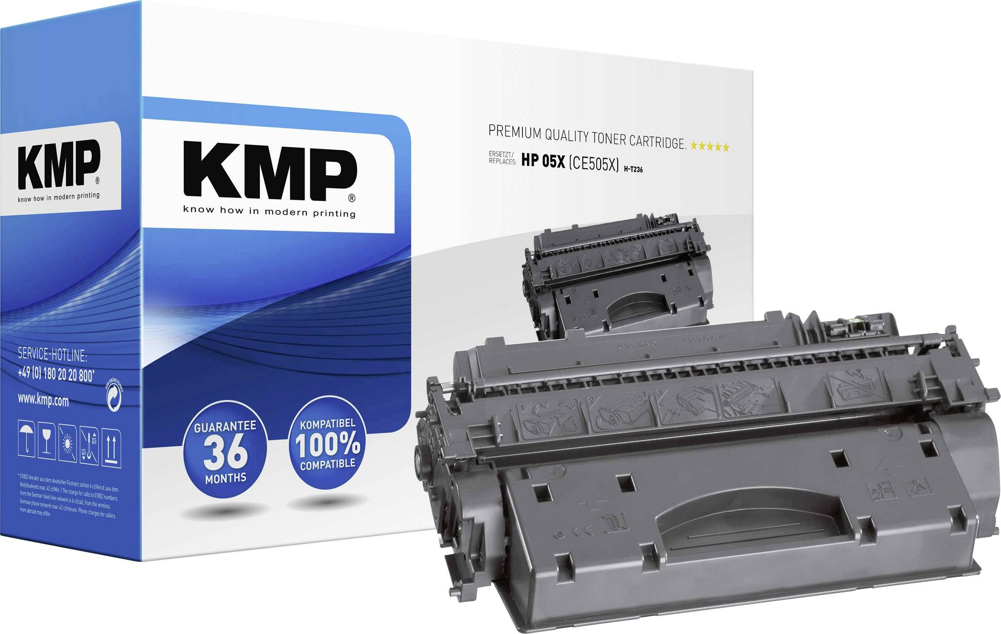 KMP Toner ersetzt HP 05X Kompatibel Schwarz 6500 Seiten H-T236 1217,8300