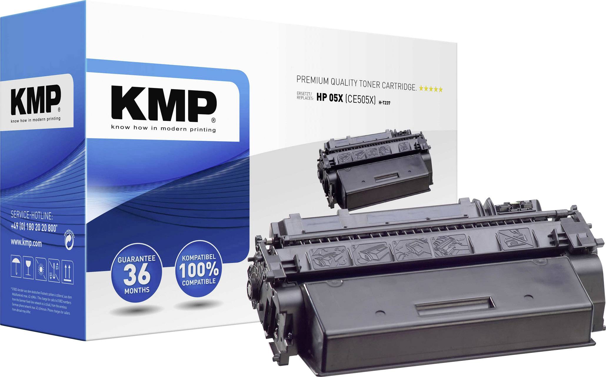 KMP Toner ersetzt HP 05X Kompatibel Schwarz 12000 Seiten H-T237 1217,8500