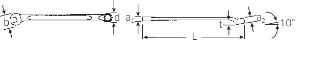 Ringmaulschlüssel OPEN-BOX 14 SW 15mm L.215mm Form B CR-A-STA STAHLWILLE