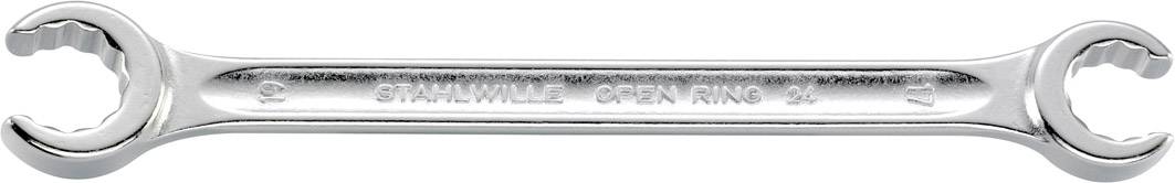 Doppelringschlüssel OPEN-RING 24 17x19mm 220mm m.Doppel-6kant STAHLWILLE