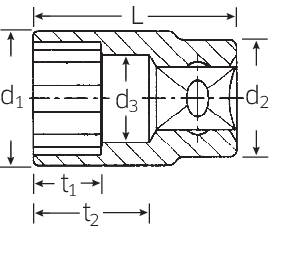 Stahlwille 40 5,5 01010055 Außen-Sechskant Steckschlüsseleinsatz 5.5mm 1/4" (6.3 mm)
