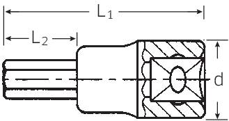 Stahlwille 49 7 02050007 Innen-Sechskant Steckschlüssel-Bit-Einsatz 7mm 3/8" (10 mm)