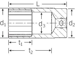 Steckschlüsseleinsatz 51 1/2 Zoll 12-kant SW 30mm L.83mm STAHLWILLE