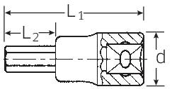 Steckschlüsseleinsatz 54 1/2 Zoll Innen-6-kant SW 14mm L.60mm STAHLWILLE
