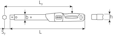 Stahlwille 730N/40 50181040 Drehmomentschlüssel für Einsteckwerkzeuge 80 - 400 Nm