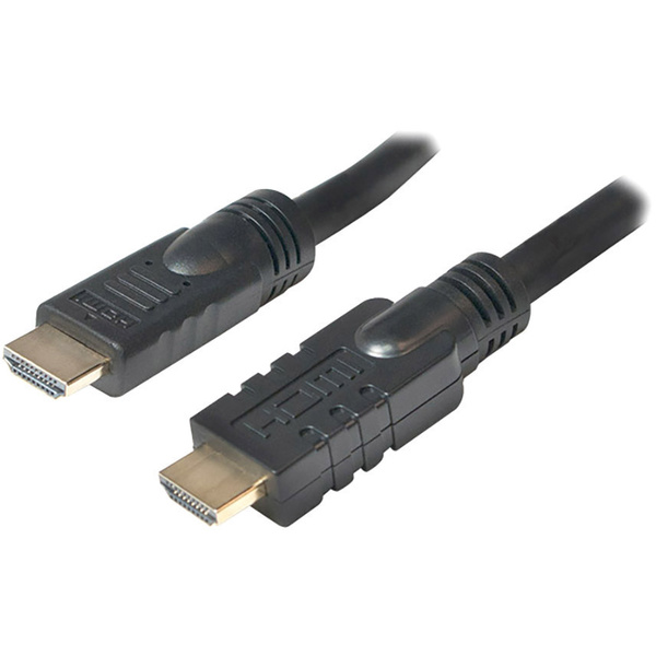 LogiLink HDMI Anschlusskabel HDMI-A Stecker, HDMI-A Stecker 15.00m Schwarz CHA0015 vergoldete Steckkontakte HDMI-Kabel
