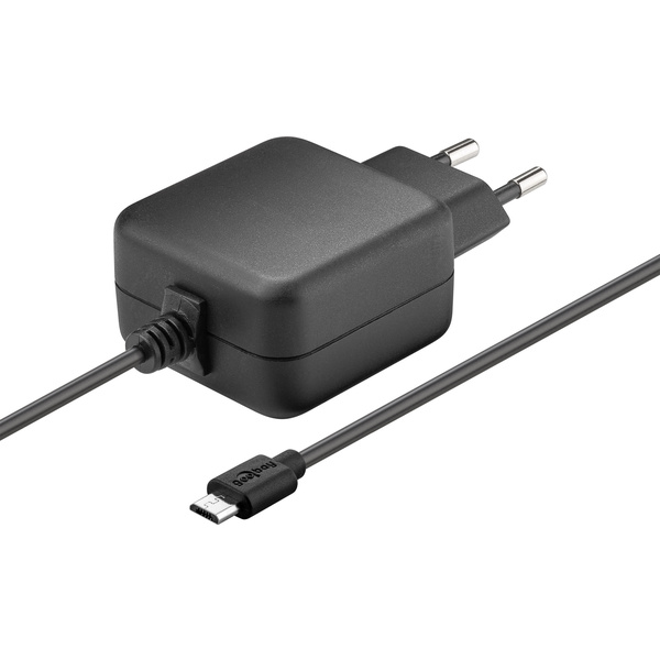 Goobay TRA micro-USB (2,5A) Steckernetzteil, Festspannung Passend für: Raspberry Pi Ausgangsstrom (max.) 2500mA 1 x USB 2.0