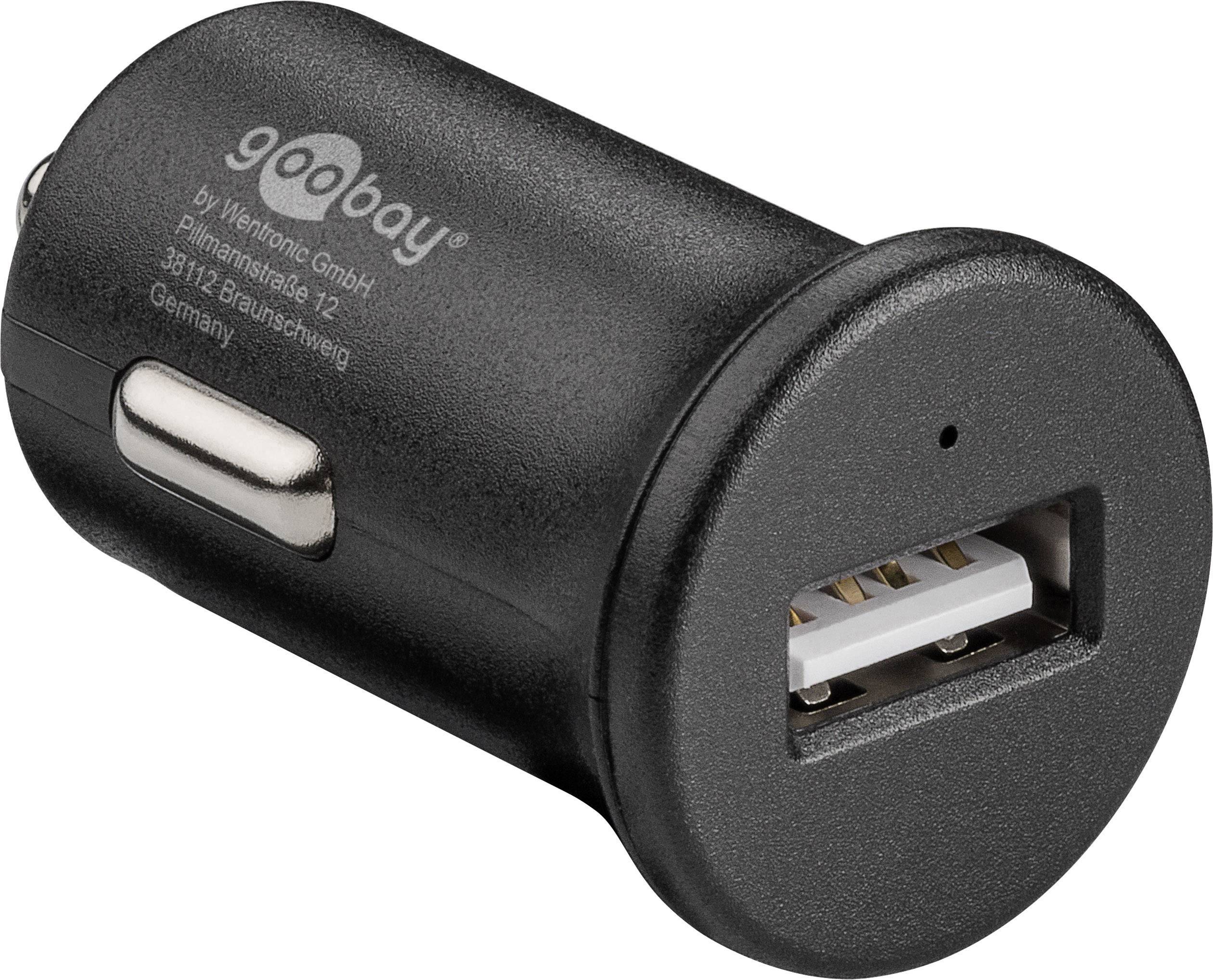 Goobay Quick Charge USB Ladegerät 12 W USB 2.0 Buchse A Schwarz KFZ Qualcomm Quick Charge 3.0