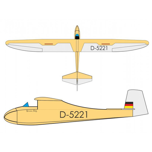Pichler Grunau Baby (Antik) RC Segelflugmodell ARF 2500mm