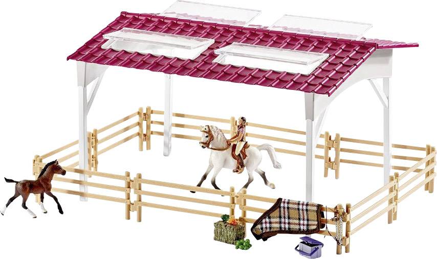 Schleich Reiterhof mit Reiterin und Pferden 42344