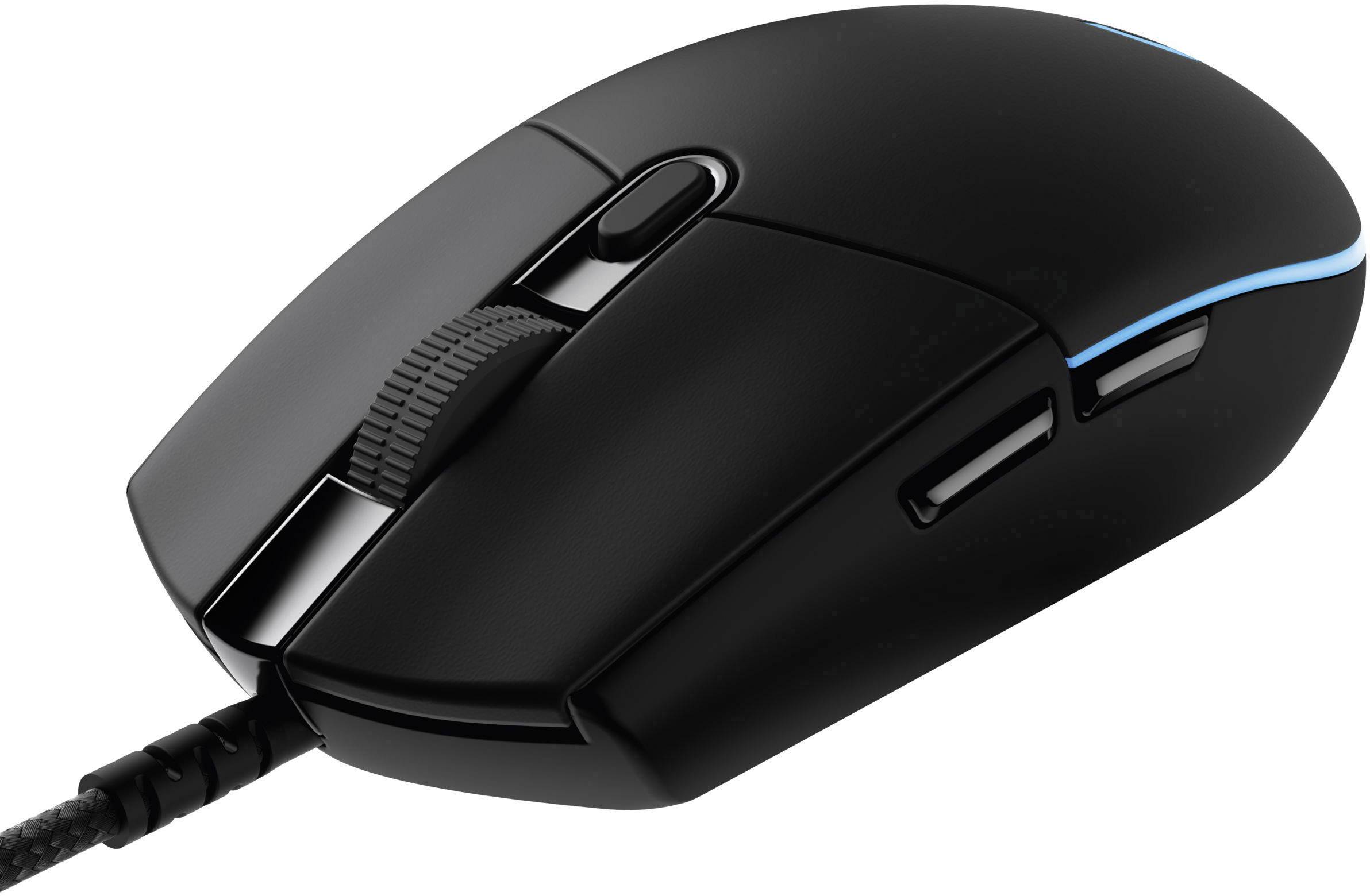 Logitech Gaming G PRO Gaming-Maus USB Optisch Schwarz 6 Tasten 12000 dpi Beleuchtet, Integriertes Scrollrad