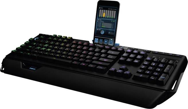 Logitech Gaming G910 Orion Spectrum USB Gaming-Tastatur Deutsch, QWERTZ Schwarz Beleuchtet, Handballenauflage